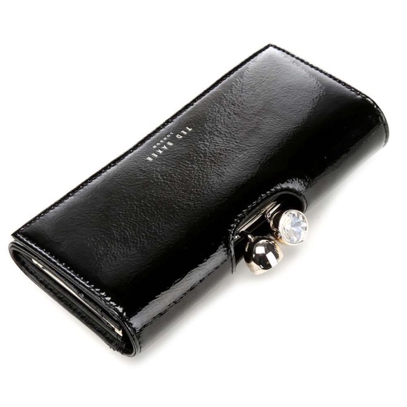 Ted Baker Patent Crystal Bobble Purse NWT - Picture 2 of 15